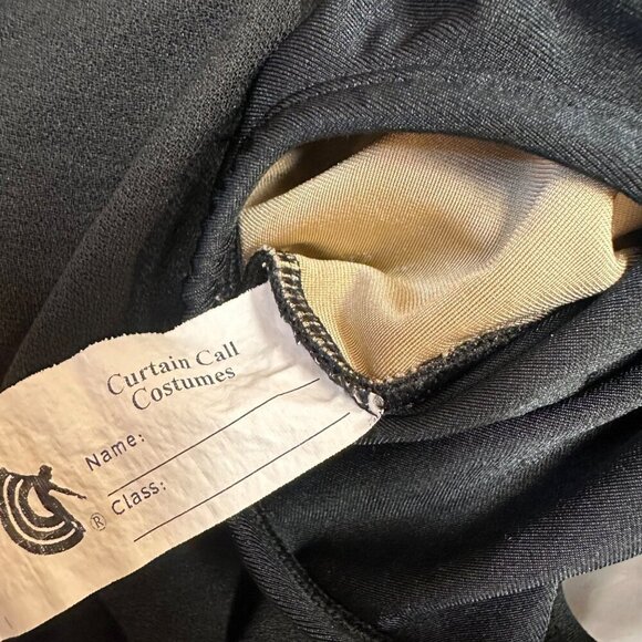 CURTAIN CALL COSTUME BLACK LEOTARD WITH SKIRT ATTACHED CHILD MEDIUM - Picture 3 of 6